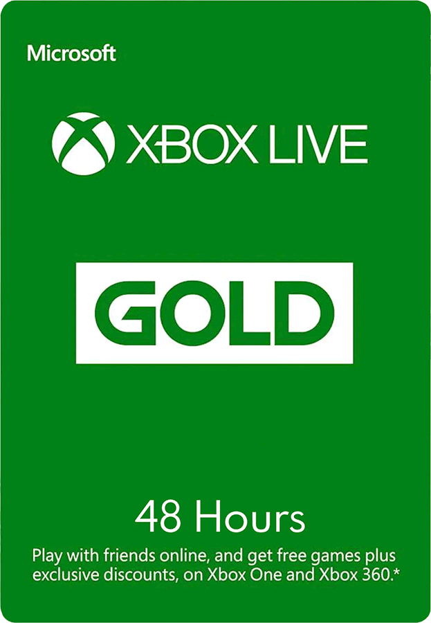 Xbox Live 48 Hour Gold Trial Membership Card