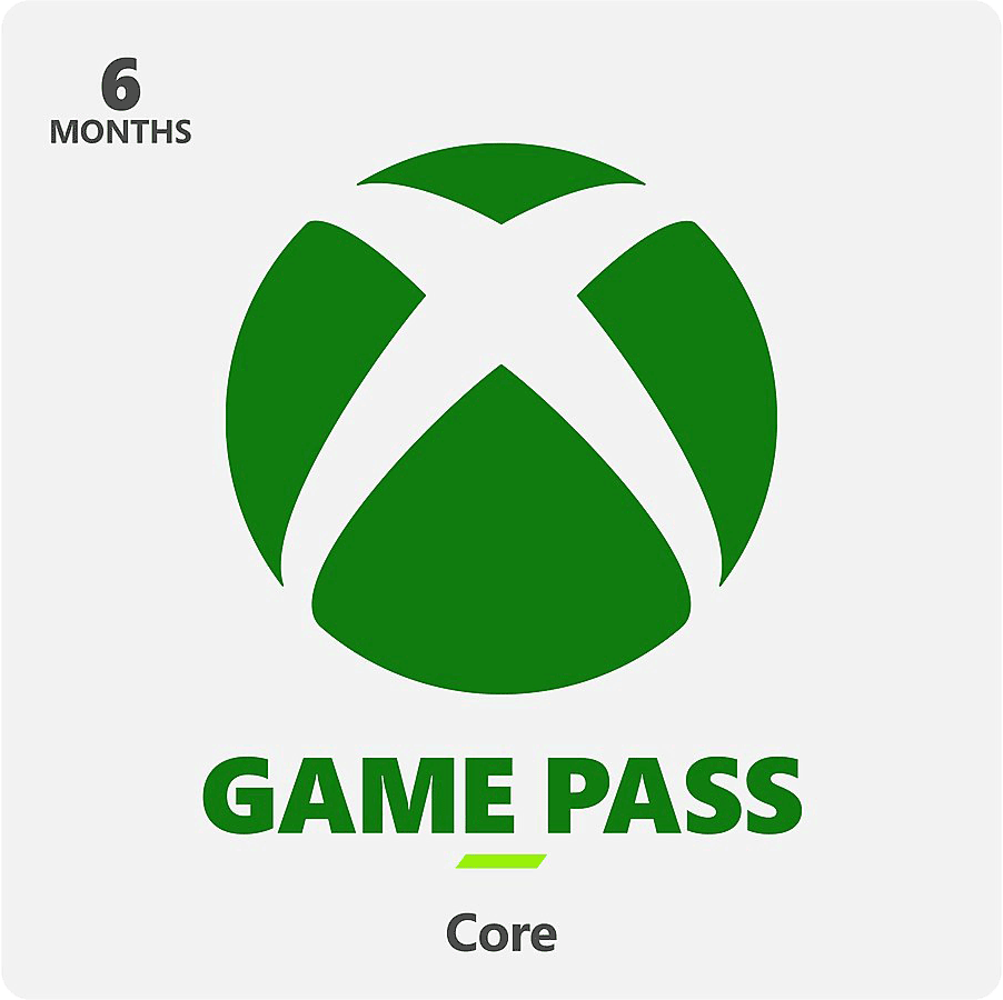 Xbox Game Pass Core 6 Month Membership Card